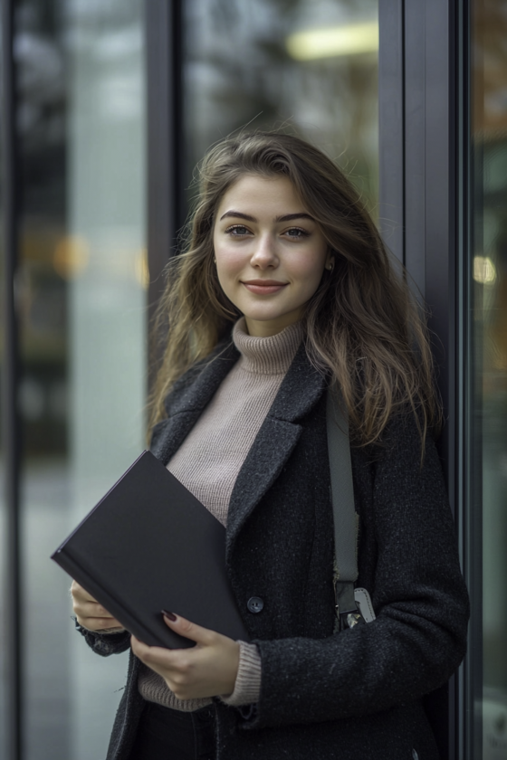 A woman studying AAT accounting level 2